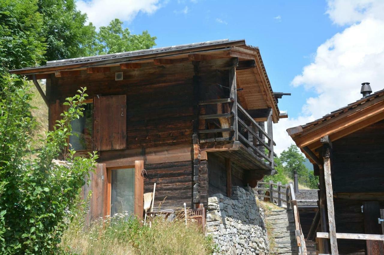 Denkmalgeschuetzter Spycher Total Renoviert Goms Bagian luar foto